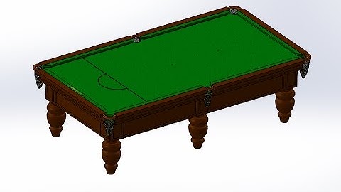SolidWorks - Queen Snooker Table Time-Lapse
