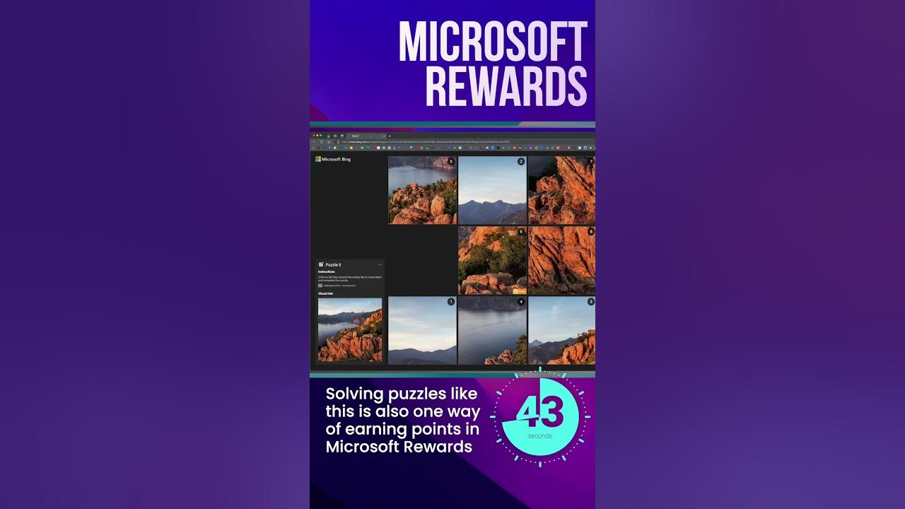 Microsoft rewards earn points by solving puzzles youtube