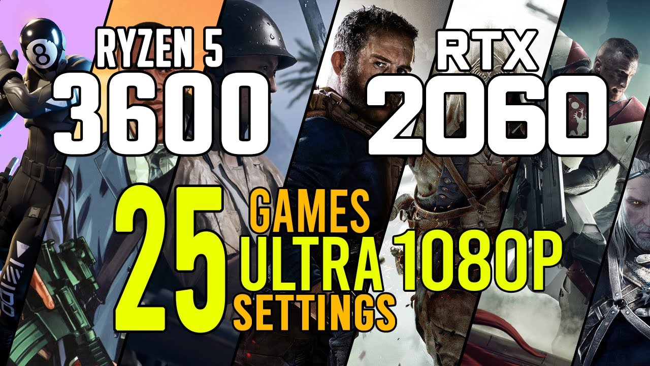 PC/タブレット PCパーツ Ryzen 5 3600 + RTX 2060 in 25 games ultra settings 1080p benchmarks!