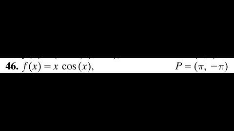 Find the tangent line of f(x) = x cos(x) at (pi, -pi)
