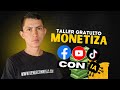 ⭕ Taller GRATUITO - Aprende a Monetizar Facebook, YouTube y TikTok en Tiempo Record con IA.