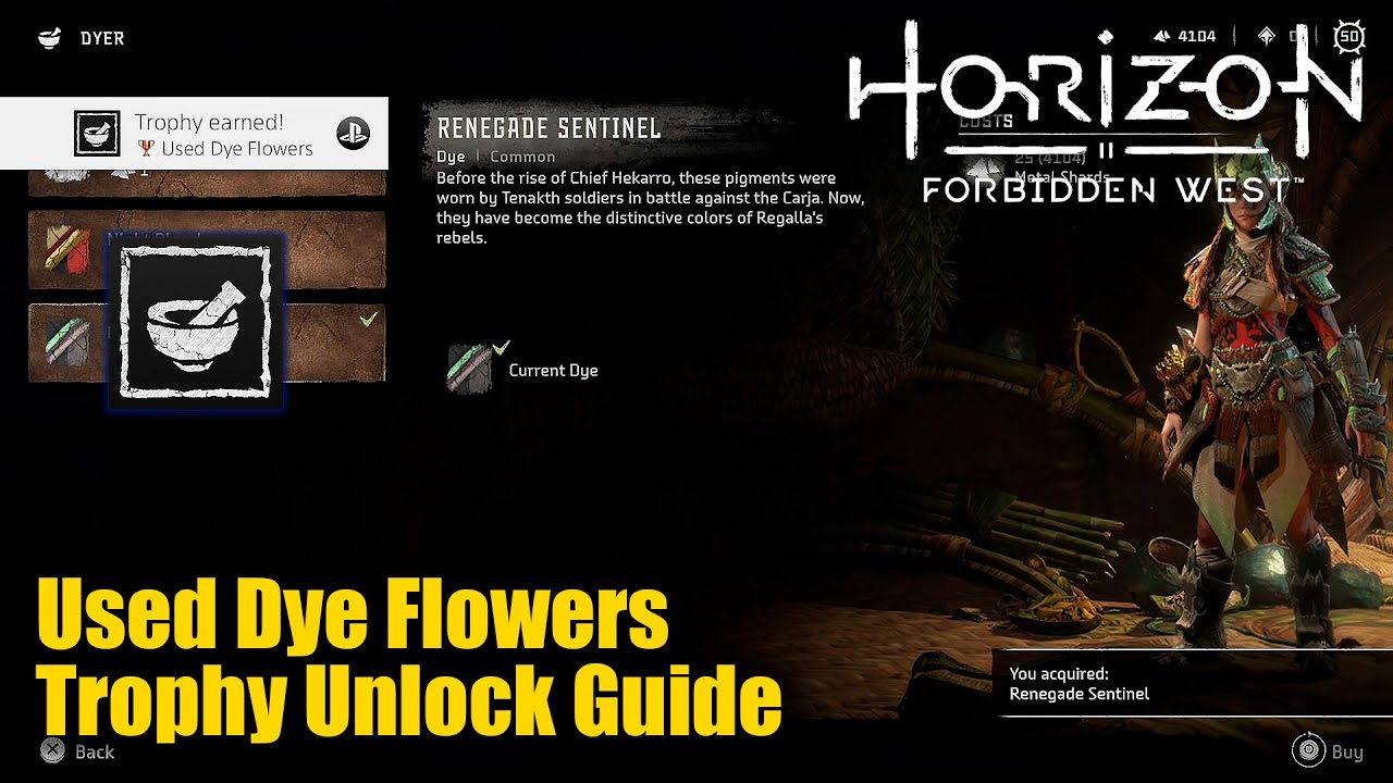 Horizon Forbidden West Used Dye Flowers Trophy Guide YouTube