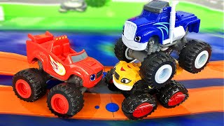 Blaze and the Monster Machines Toys | Cars in a Pool of Water - Monster Trucks - Cartoon for Kids