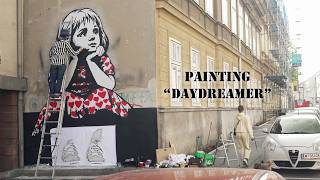 Street Art painting of 'DAYDREAMER' Mural