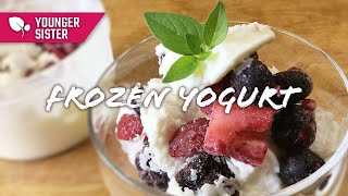 超簡単【フローズンヨーグルトの作り方】ヨーグルトのシャーベットアイス How to make frozen yogurt＜KITCHEN TANAKA 妹レシピ＞