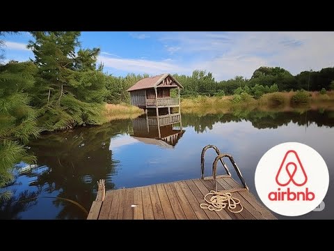 Fishing at an AIRBNB | Food CHAIN Fishing Challenge | Hand Line Fishing