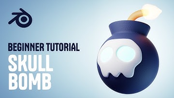 Create a 3D Skull Bomb in 17 minutes - Blender 3D Beginner Tutorial