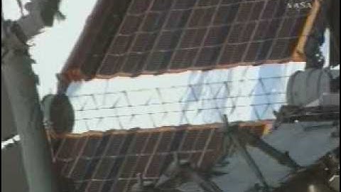 STS-119 S6 Truss Solar Array Deploy part 1