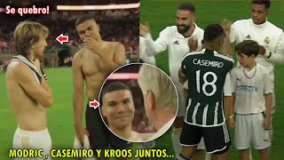 ASI FUE EL ENCUENTRO DE CASEMIRO con sus EX COMPAÑEROS del REAL MADRID ante MANCHESTER UNITED