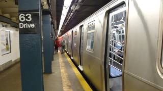 IND Queens Blvd Line: R160A-1 M Train at 63rd Drive-Rego Park (Forest Hills Bound)