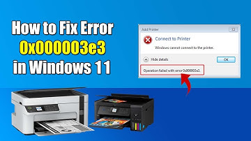 How to fix Error 0x000003e3 in Windows 11 || Quick Fix Printer Error 0x000003e3 in windows 10/11