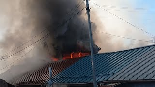福島市で火災、９棟燃える けが人なし