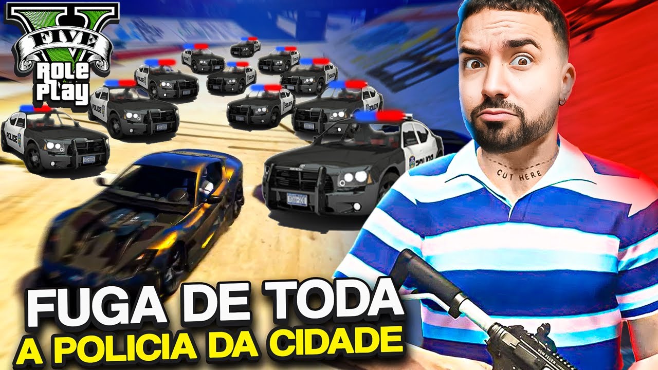 TENTEI FUGIR DA POLICIA TODA DA CIDADE NO GTA RP ...