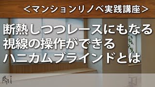 断熱しつつレースにもなるハニカムブラインドをご紹介（マンションリノベ実践講座）