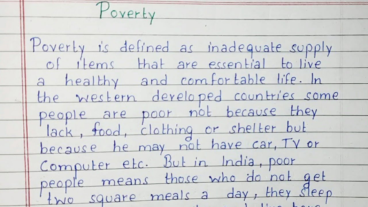 essay on helping poor people