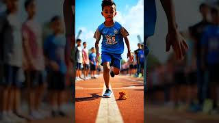 "Dream big. Run strong. #MotivationalStory #Inspiration #TheShoeOfDreams #ViralShorts #NeverGiveUp"