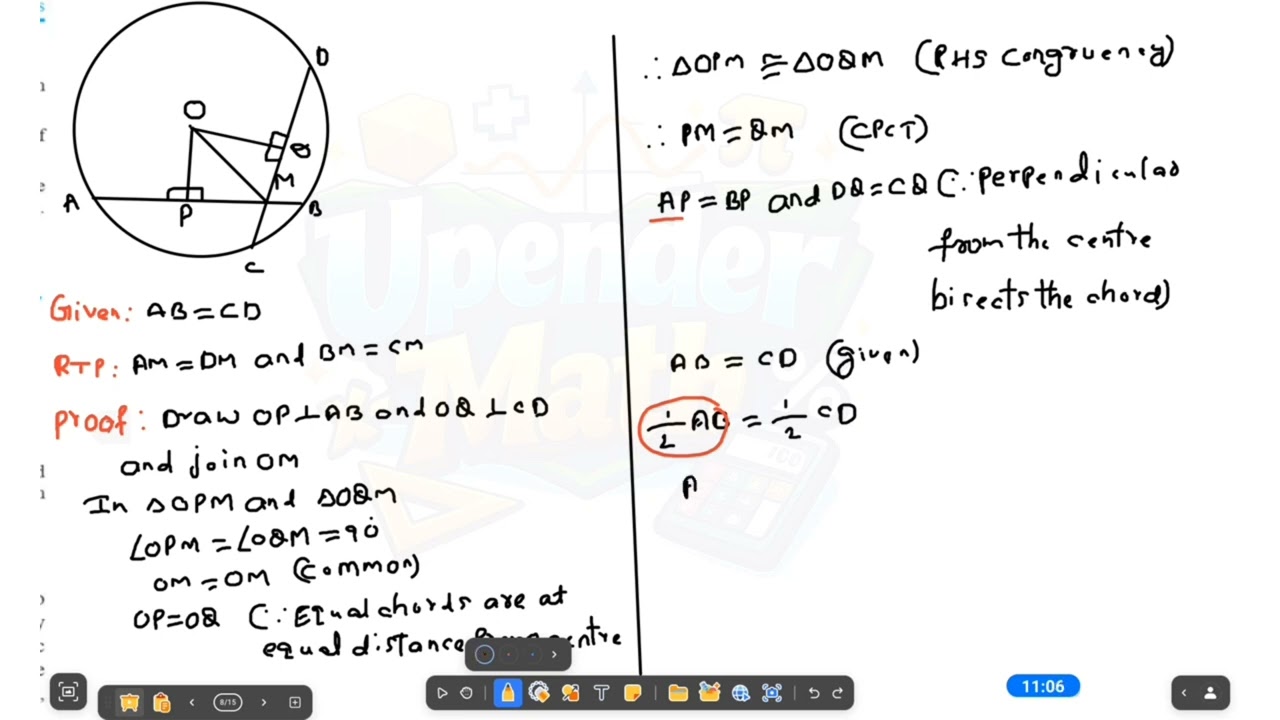 Grade 9 Math || Circles || Exercise 9.2,2nd Problem || Best Visual Explanation 