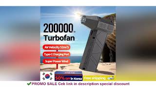 Violent Fan 200000RPM Powerful Air Blower Vacuum Dust Cleaner Type-C Charging Strong Winds 53m\/s Bru