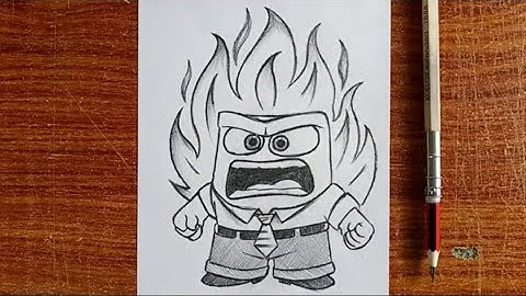 How to Draw Anger from Inside Out 2 | Step by Step Easy Drawing Tutorial for Beginners