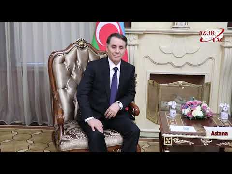 Azerbaijans Prime Minister Novruz Mammadov meets with Kazakh counterpart Bakytzhan Sagintayev