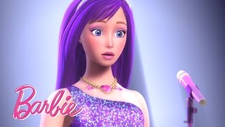 Videoclipe 'AQUI ESTOU' 💜🎤 | Barbie A Princesa e a PopStar | Filmes da Barbie Em Português