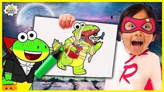 learn how to draw halloween characters with ryans world