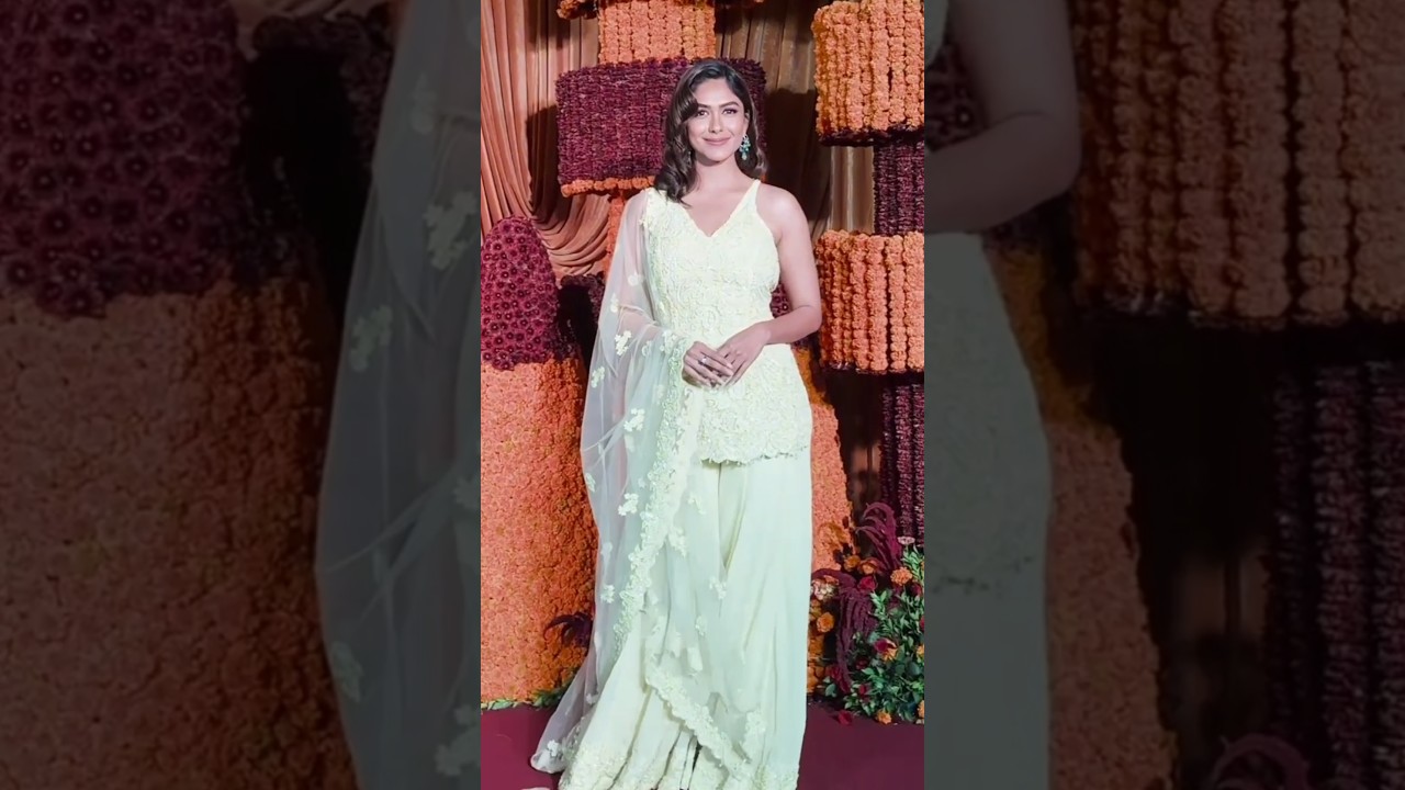 Mrunal Thakur SLAYS in a Lemon yellow sharara set at Ramesh Taurani's Diwali bash 