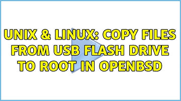 Unix & Linux: Copy files from USB flash drive to root in OpenBSD