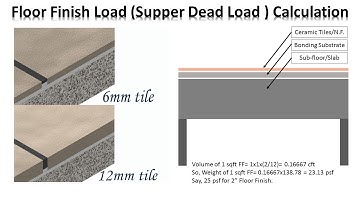 How to Calculate Floor Finish Load (Super Dead Load) on Slab or floor of Building Structure