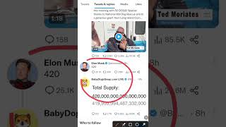 Elon Musk Tweet For Baby Doge Coin