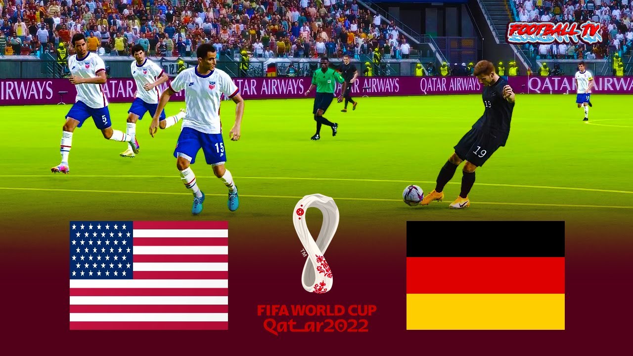 USA vs Germany - FIFA World Cup 2022 - Full Match All Goals - eFootball PES 2021 Gameplay