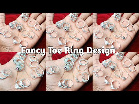 Silver 2 Pair German Oxidised Adjustable Toe Rings For Womens's & Girls / Fancy  Toe Ring