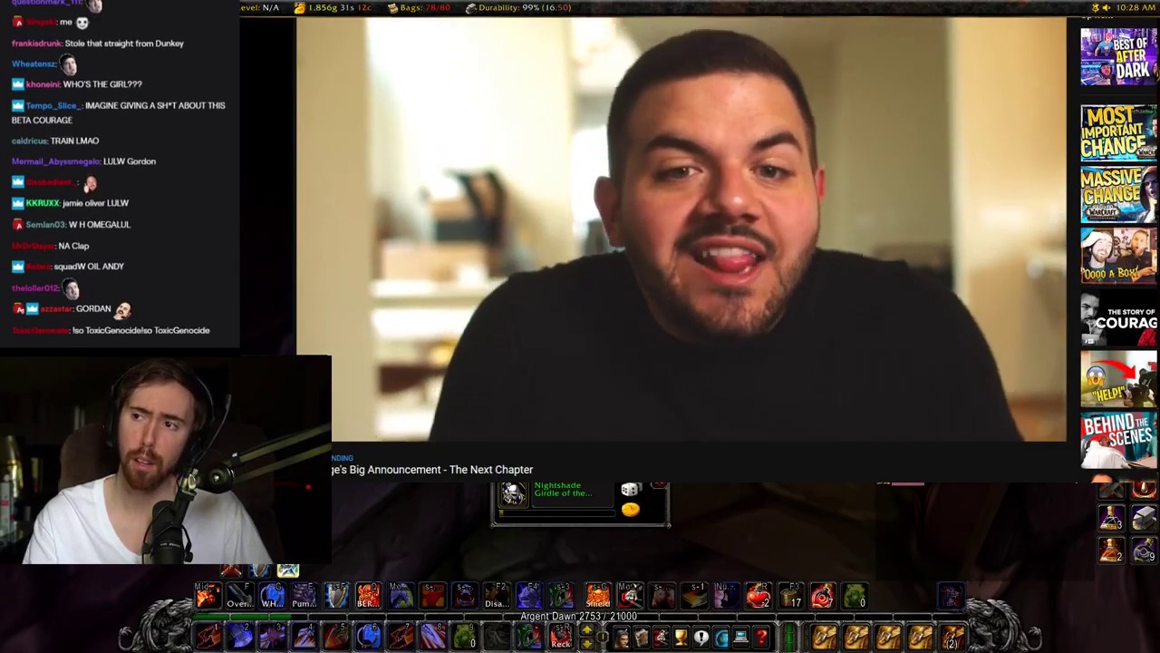 Asmongold EMOTINAL REACTION to CouRage LEAVING TWITCH! (VERY SAD)