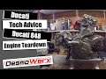 Ducati 848 Engine Strip / Teardown - Vertical Head Damage