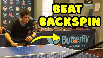 Fix Your Backhand Loop Against Backspin!