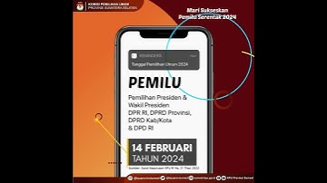 Catat, Rabu 14 Februari 2024 telah ditetapkan sebagai Hari Pemungutan Suara Pemilihan Umum