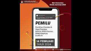 Catat, Rabu 14 Februari 2024 telah ditetapkan sebagai Hari Pemungutan Suara Pemilihan Umum