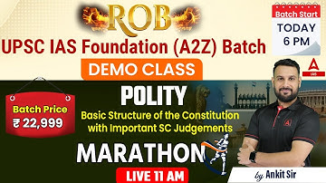 BASIC STRUCTURE OF CONSTITUTION | UPSC CSE 2024 Question Paper Pre+Mains By Ankit Sir