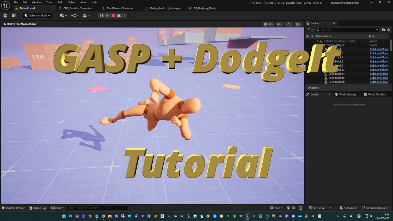 GASP + DodgeIt Directional Rolling Tutorial - YouTube