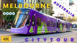 Melbourne CBD City Tour 4K |Melbourne Walk 2024 4K