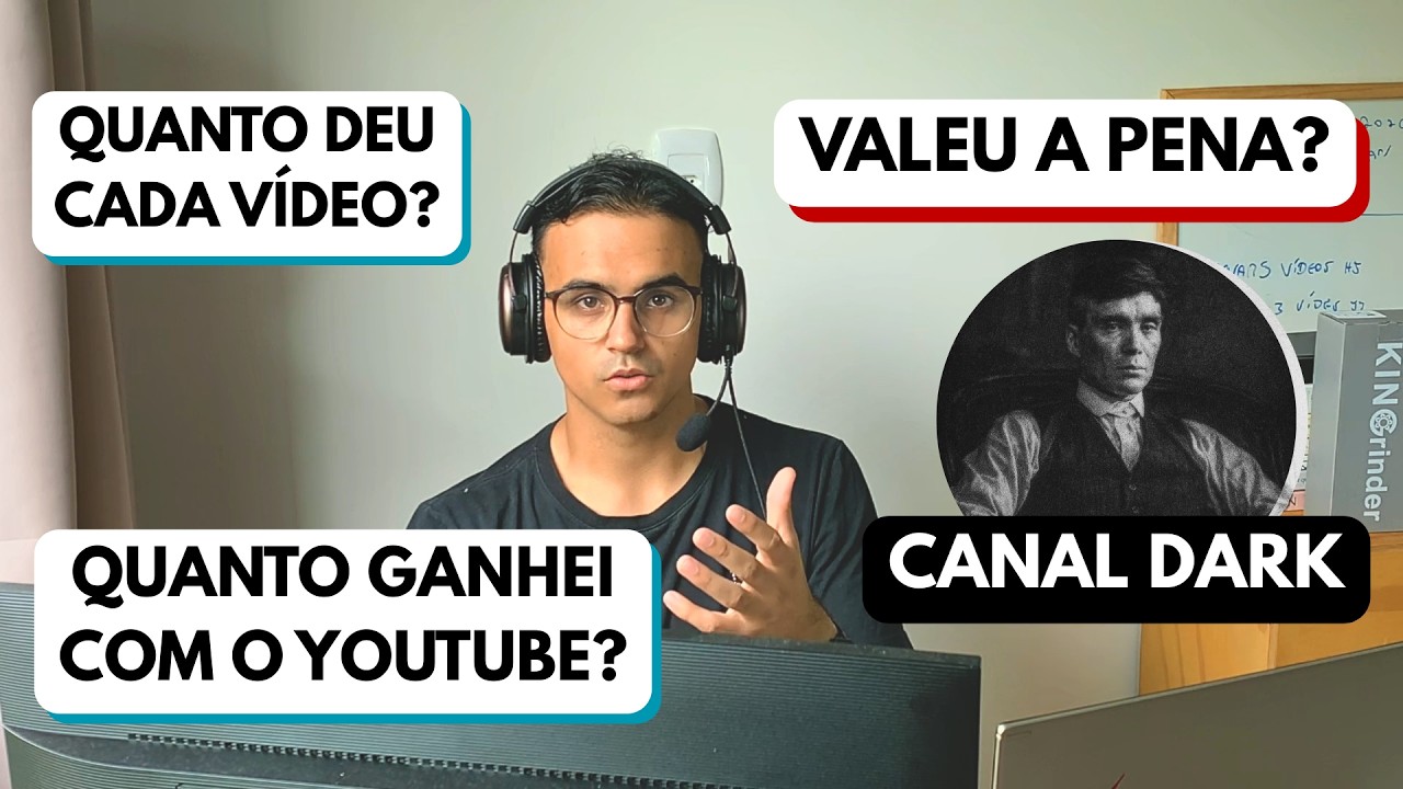 Quanto eu Ganhei Com 21 Vídeos Postados num Canal Dark