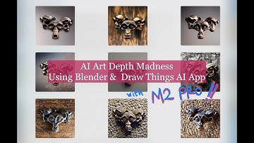 BSLIVE - AI Art Depth Madness Using Blender & Draw Things App