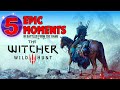5 EPIC moments in battles from the game Witcher Wild Hunt