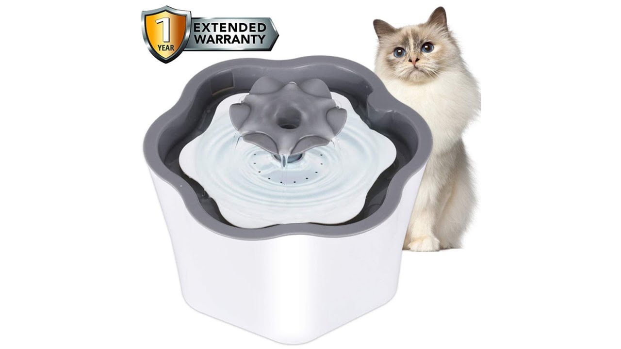Cat Water Fountain with Filter 2L Intelligent Power Off Removable Washable Pump