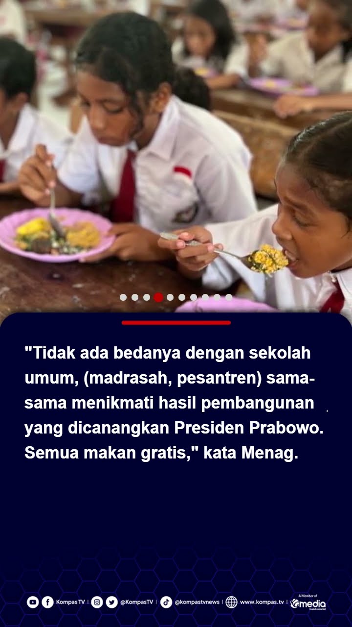 Menag Tegaskan Makan Bergizi Gratis Juga Berlaku untuk Madrasah dan Pesantren #makanbergizigratis