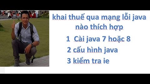 Lỗi java khi nộp thuế không ký nộp được