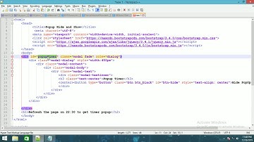 JavaScript Timer PopUp(Program to show PopUp on specific time )