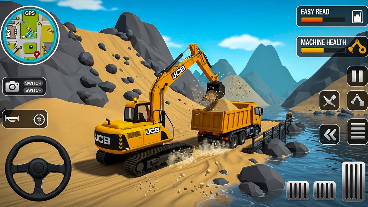 JCB Construction Simulator 3D - Real JCB Excavator Crane Game - Android Gameplay