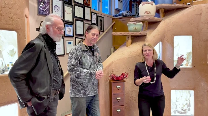 Artist Steve Tobin with "Nests" exhibit at Karats ...