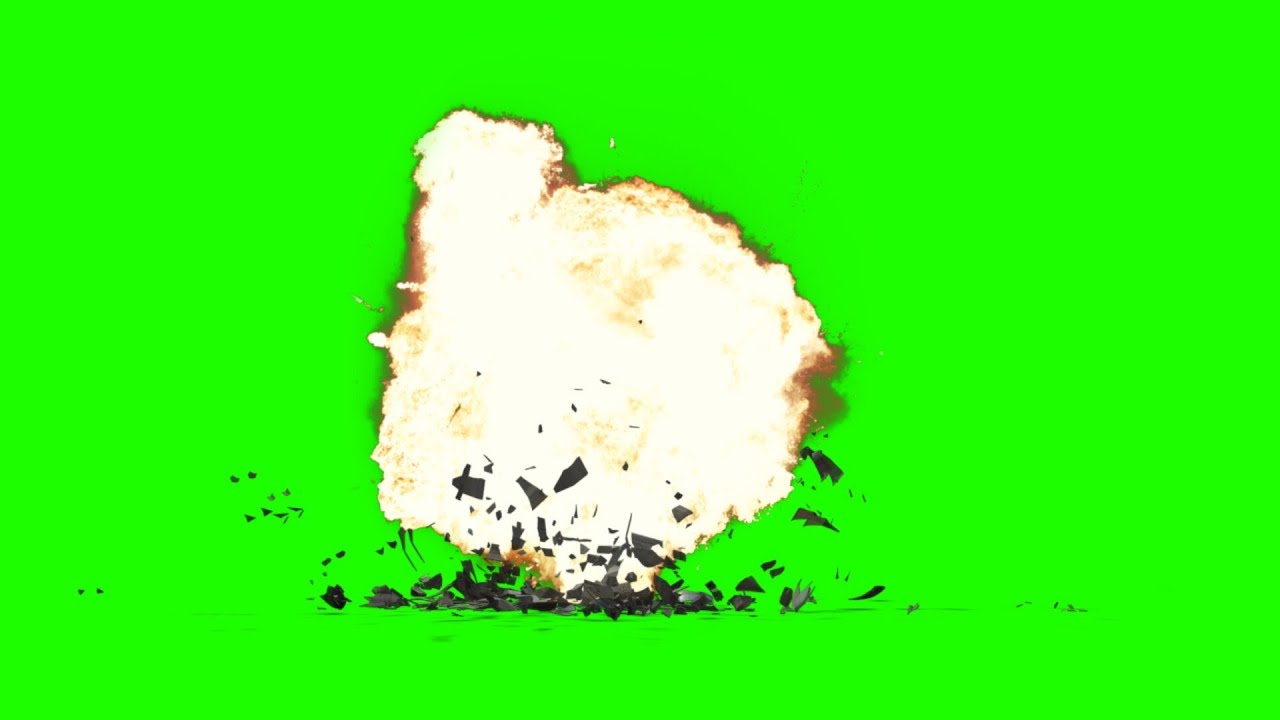 large explosion with debris - green screen effects - free use - YouTube